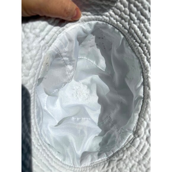 Handmade Kids Upcycled One Of A Kind White Bucket Hat With Colorful Butterflies - Picture 7 of 12